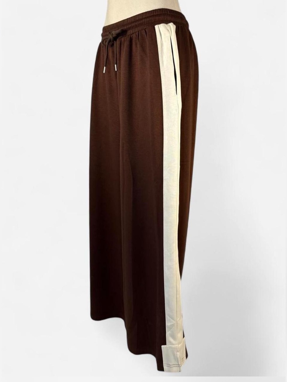 JODIFL Los Angeles Brown Side Stripe Joggers Track Pants Size M